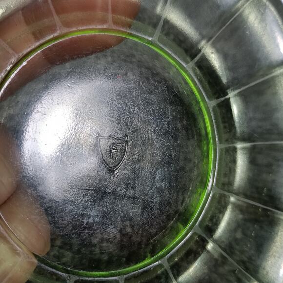 Vintage Uranium Glass Honeycomb Pitcher Green Vaseline Depression Glass Unmarked - Picture 11 of 11